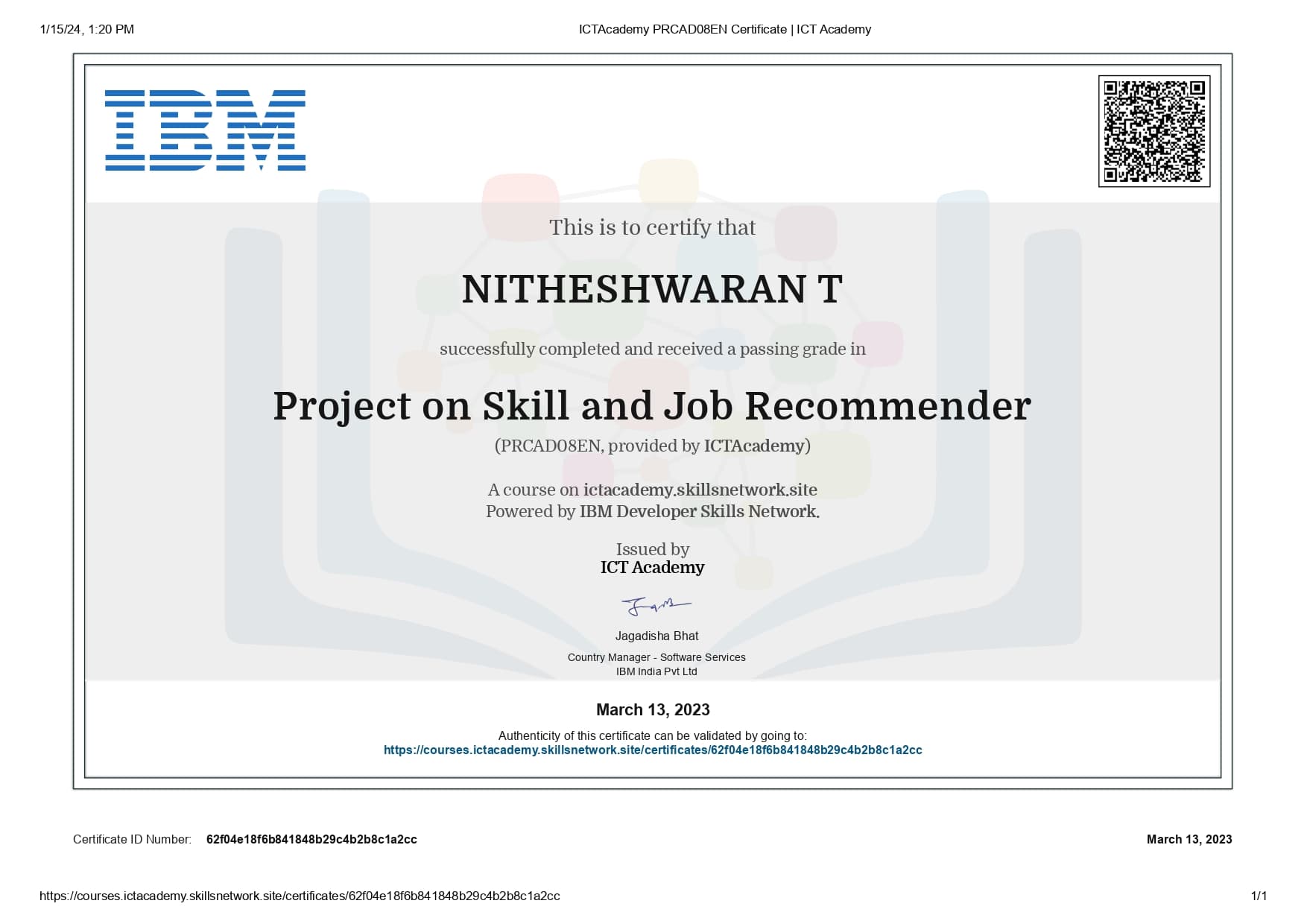 IBM Full Stack Software Developer