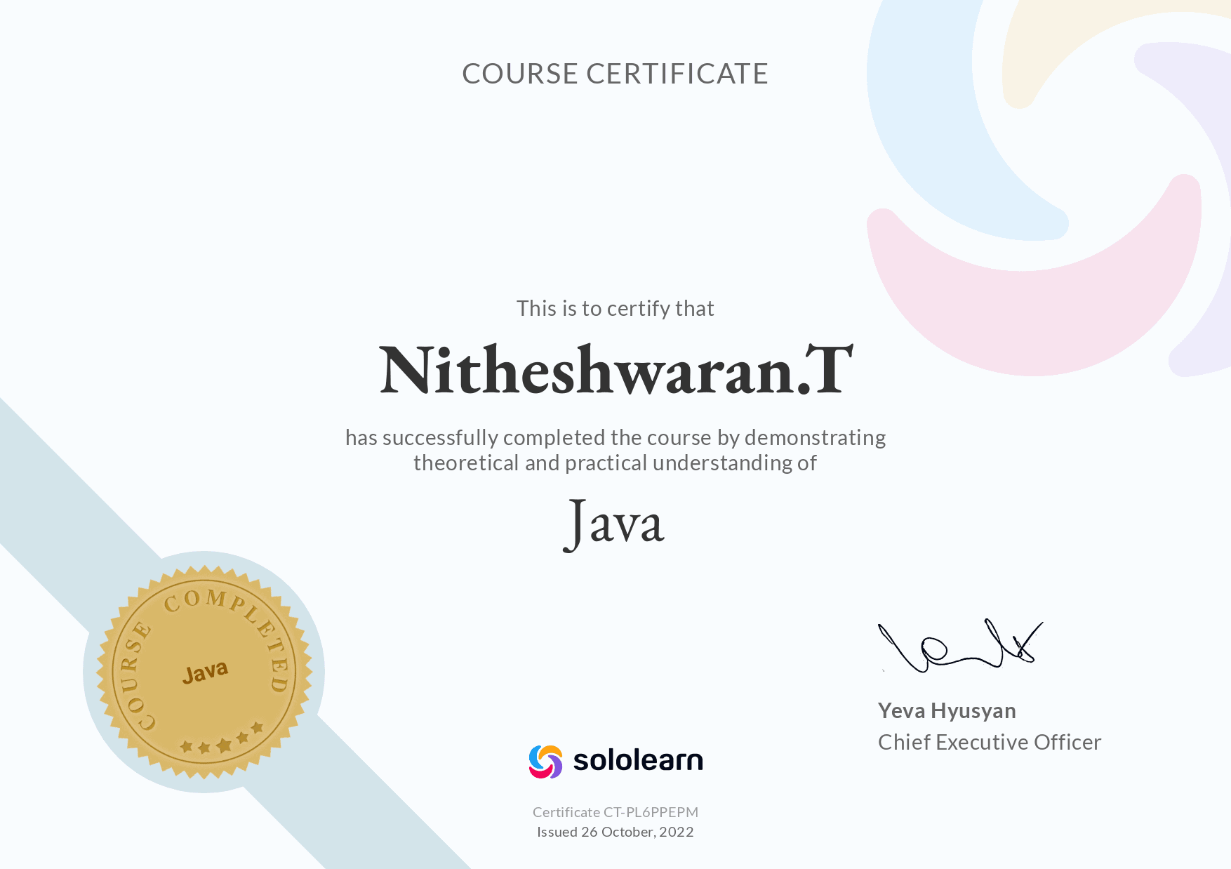 Java Core Certification