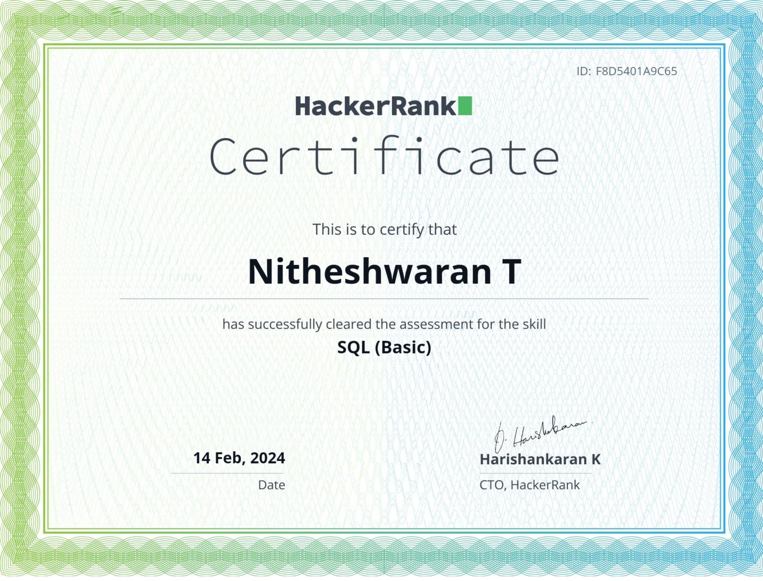 SQL Certification